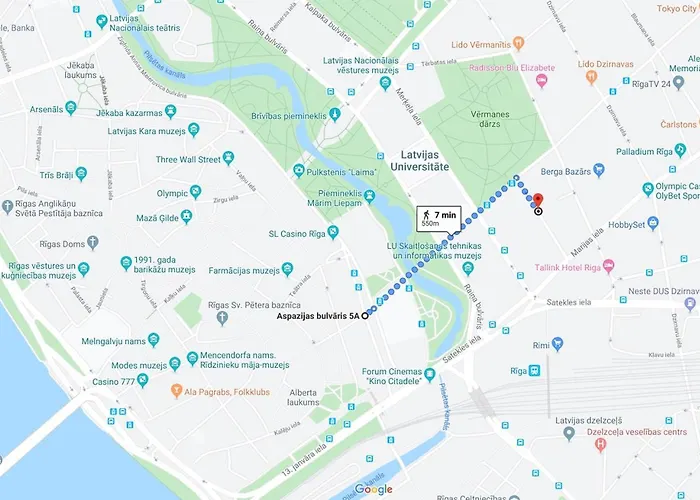 District, тихий центр города, всё под боком, удобно * 里加