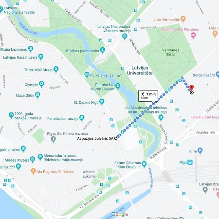 District, тихий центр города, всё под боком, удобно * Ρίγα